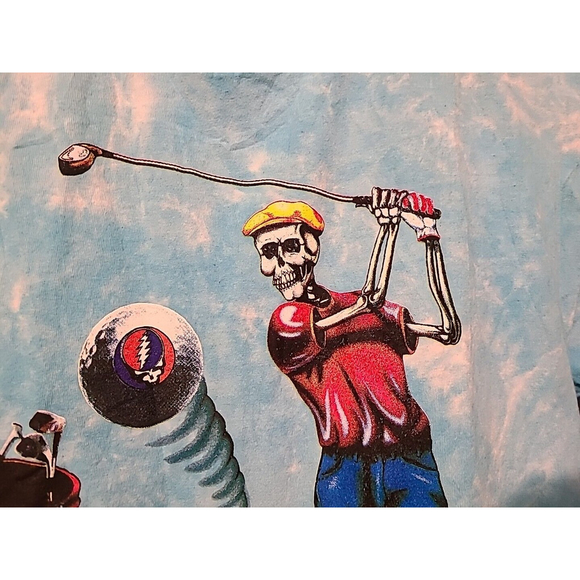 Grateful Dead Shirt Berta Skeleton Golf Washington DC G.D. Tour Bear Size Large - Picture 3 of 16